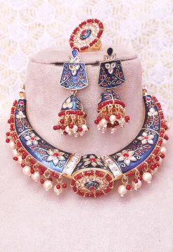 Meenakari Choker Necklace Set