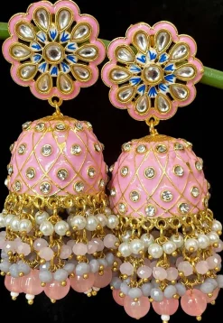 Meenakari Jhumka Style Earrings