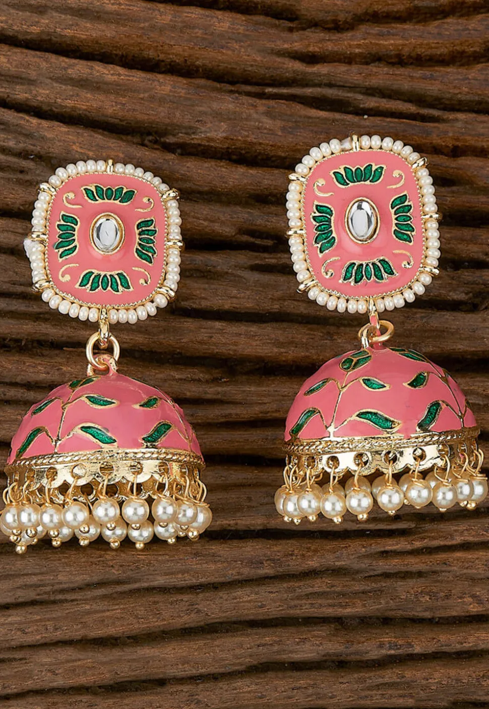 Meenakari Jhumka Style Earrings