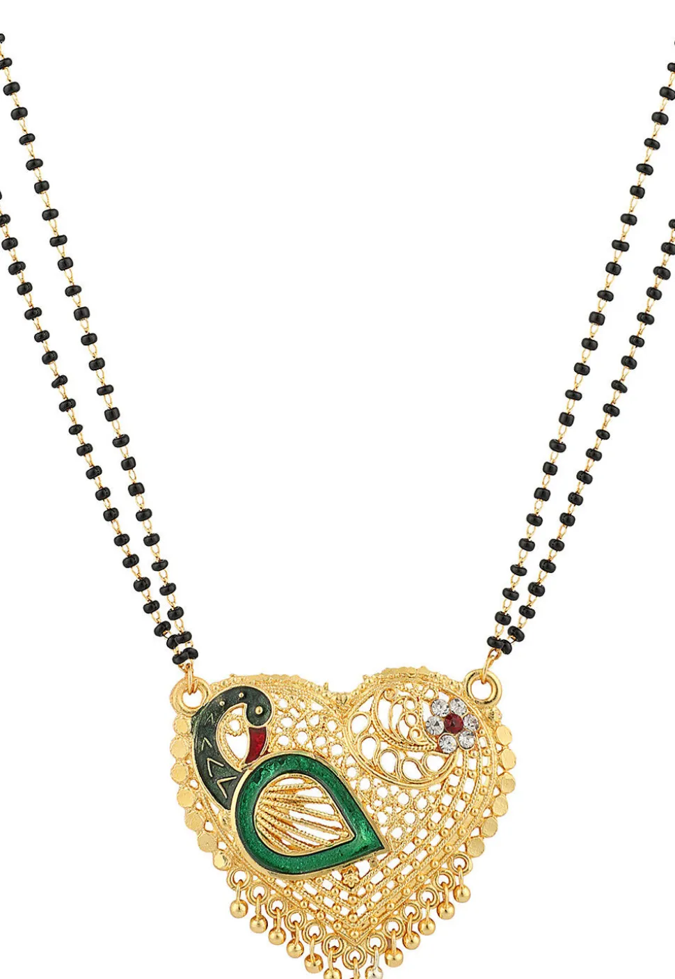 Meenakari Peacock Style Mangalsutra