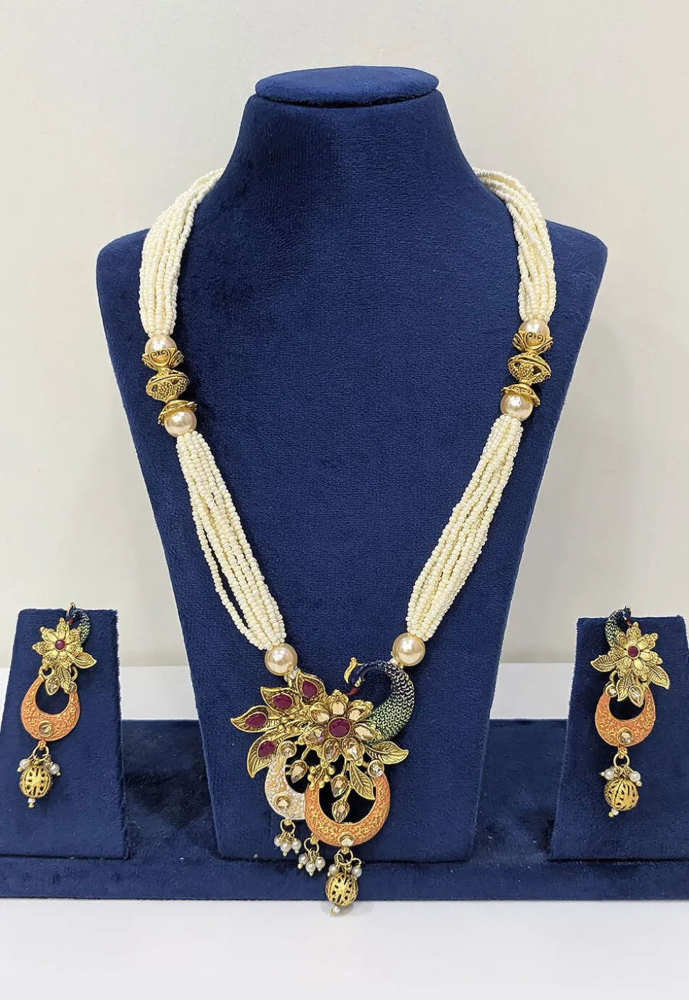 Mint Meenakari Necklace Set