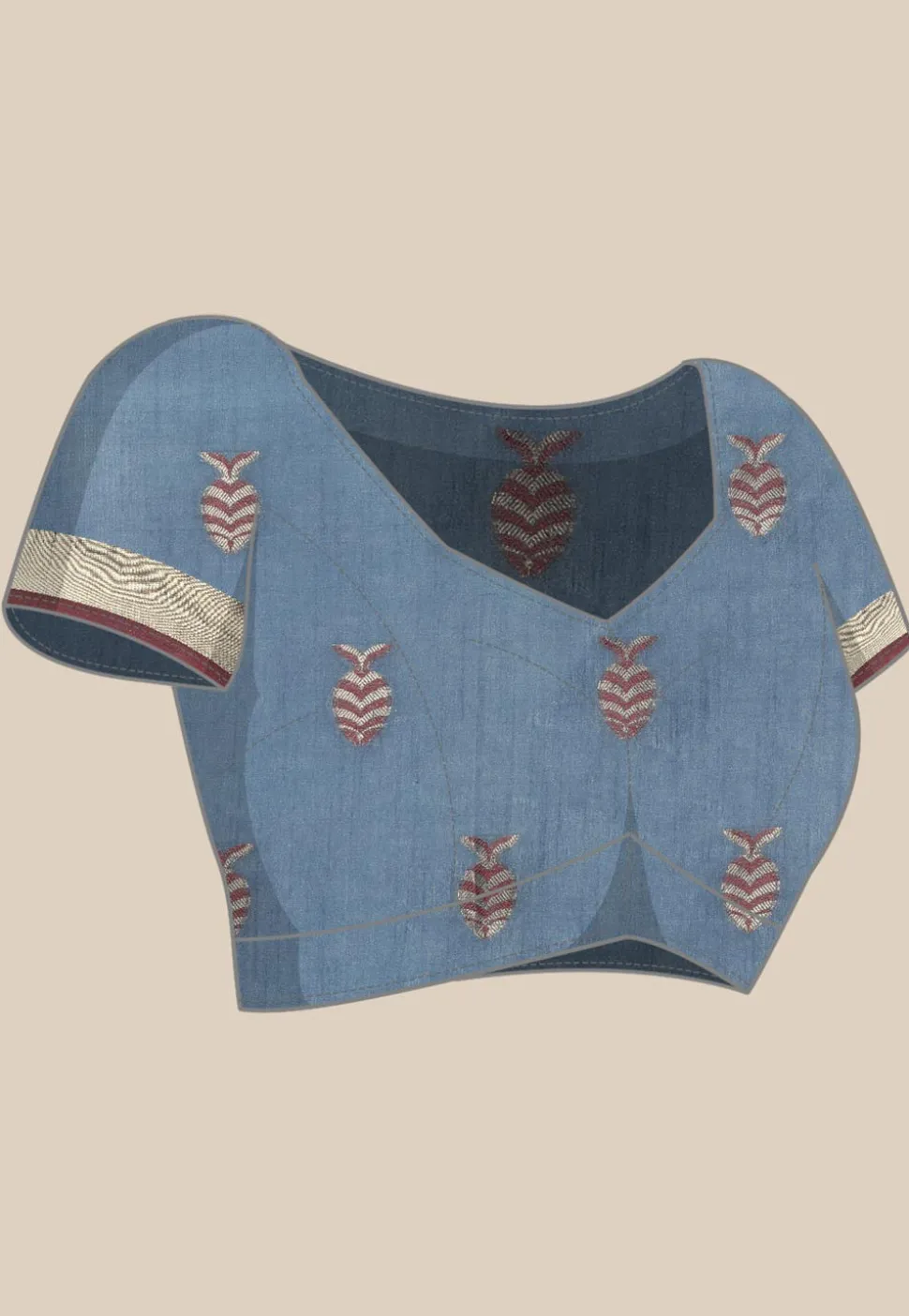 Mysore Silk Saree in Dusty Blue