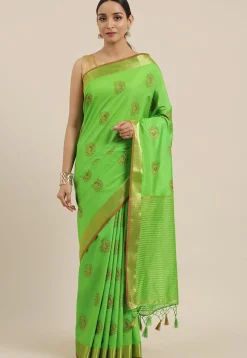 Mysore Silk Saree in Light Green