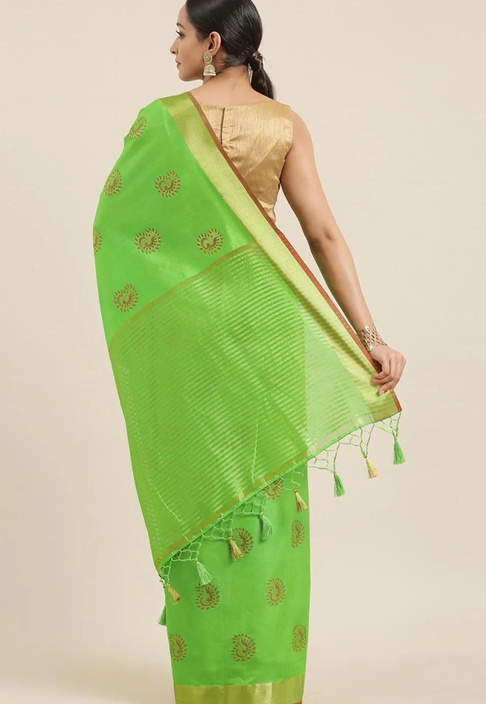 Mysore Silk Saree in Light Green