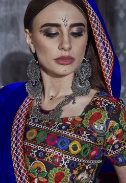 Navratri Special Art Silk Lehenga in Black