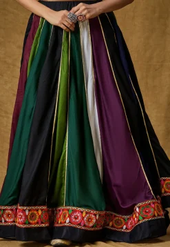 Navratri Special Cotton Rayon Skirt in Multicolor