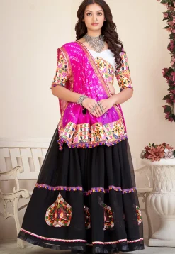 Navratri Special Georgette Lehenga in Black