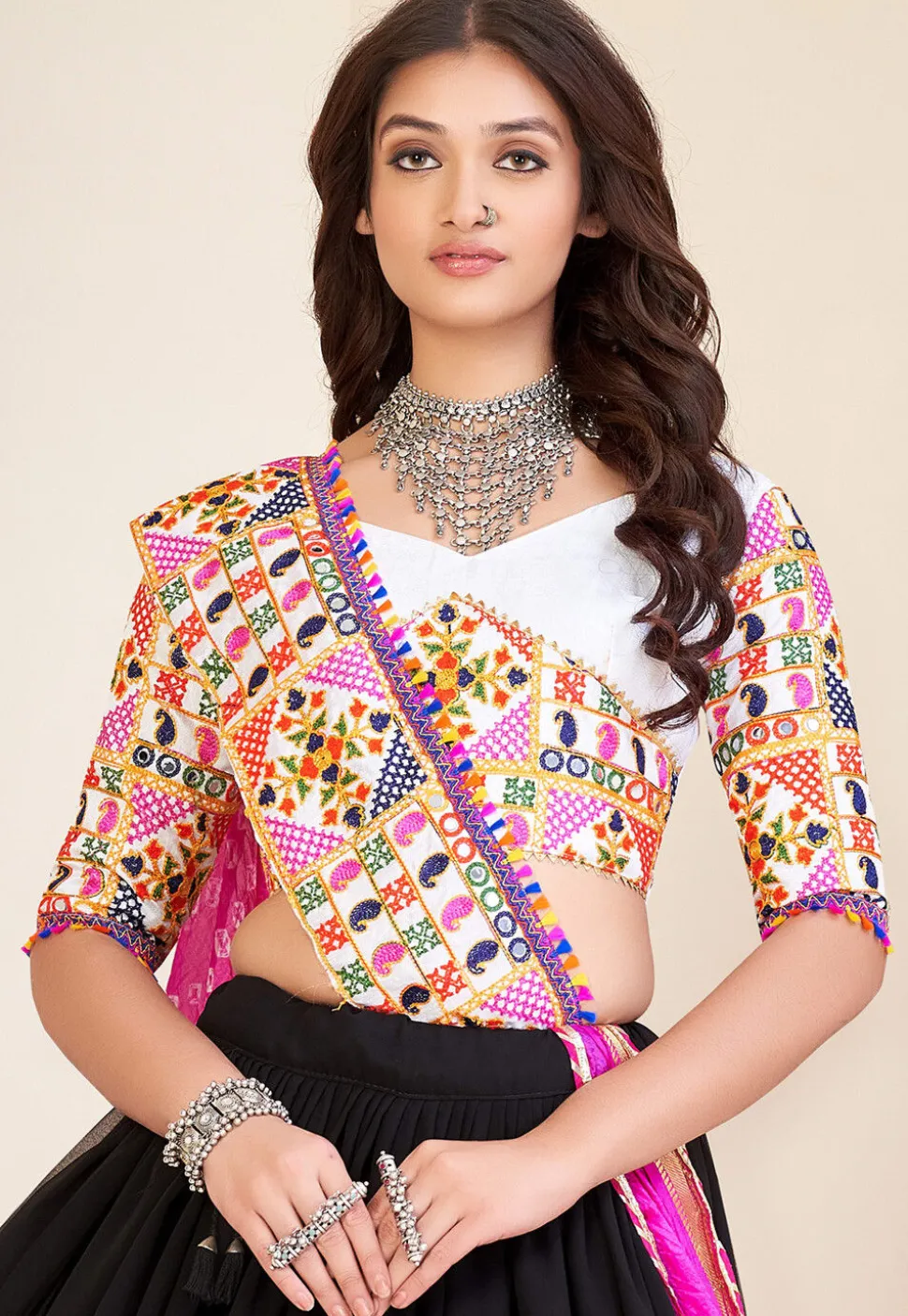 Navratri Special Georgette Lehenga in Black