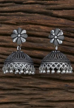 Oxidised Jhumka Style Earrings