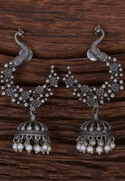 Oxidised Jhumka Style Earrings