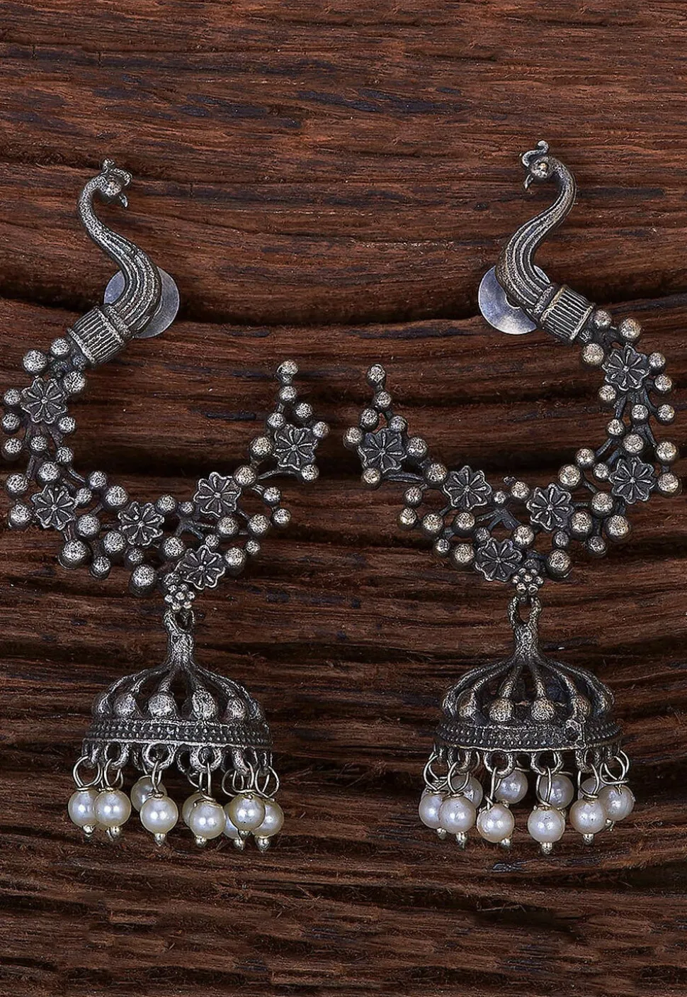 Oxidised Jhumka Style Earrings