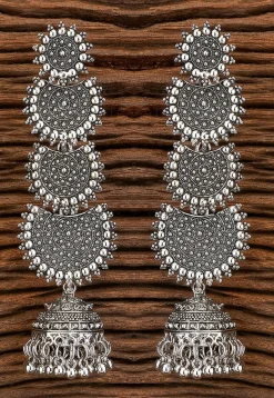 Oxidised Jhumka Style Earrings