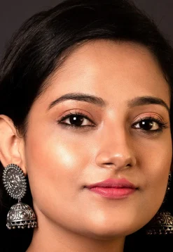 Oxidised Jhumka Style Earrings
