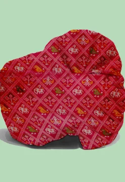 Patola Printed Kota Silk Kids Turban in Fuchsia