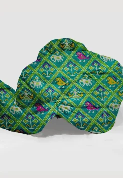 Patola Printed Kota Silk Unisex Turban in Sea Green