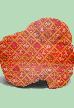 Patola Printed Kota Silk Kids Turban in Orange