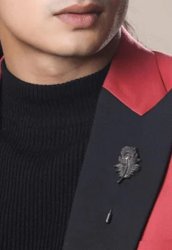 Peacock Grace Metallic Lapel Pin