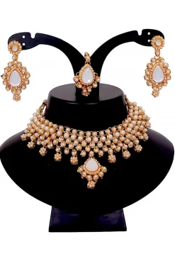Pearl Choker Necklace Set