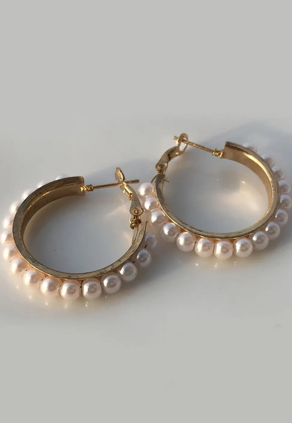 Pearl Hoops Earring