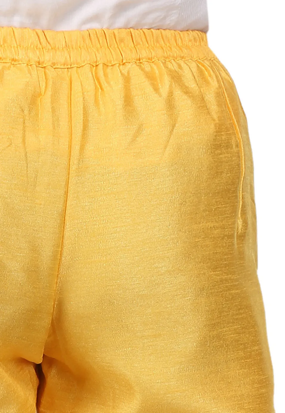 Plain Art Dupion Silk Trouser in Yellow