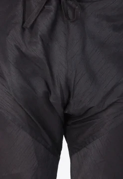 Plain Art Silk Churidar in Black
