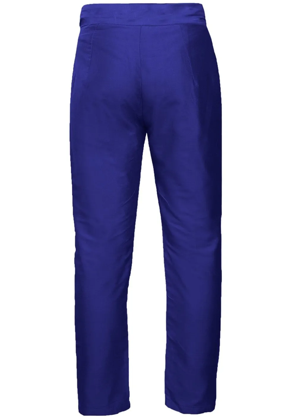 Plain Art Silk Trouser in Royal Blue