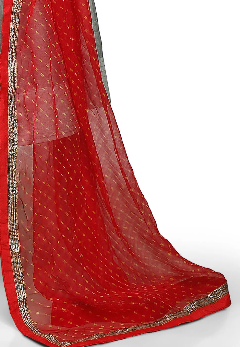 Plain Chanderi Silk Anarkali Suit in Grey