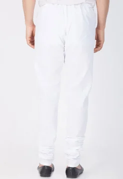Plain Cotton Churidar in White