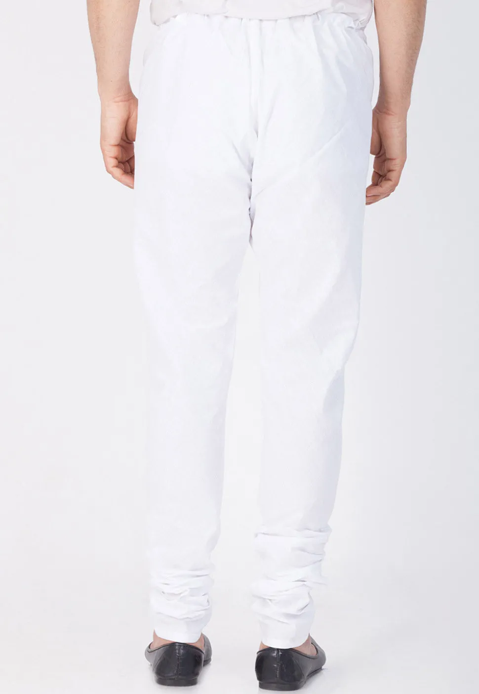 Plain Cotton Churidar in White