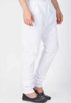 Plain Cotton Churidar in White