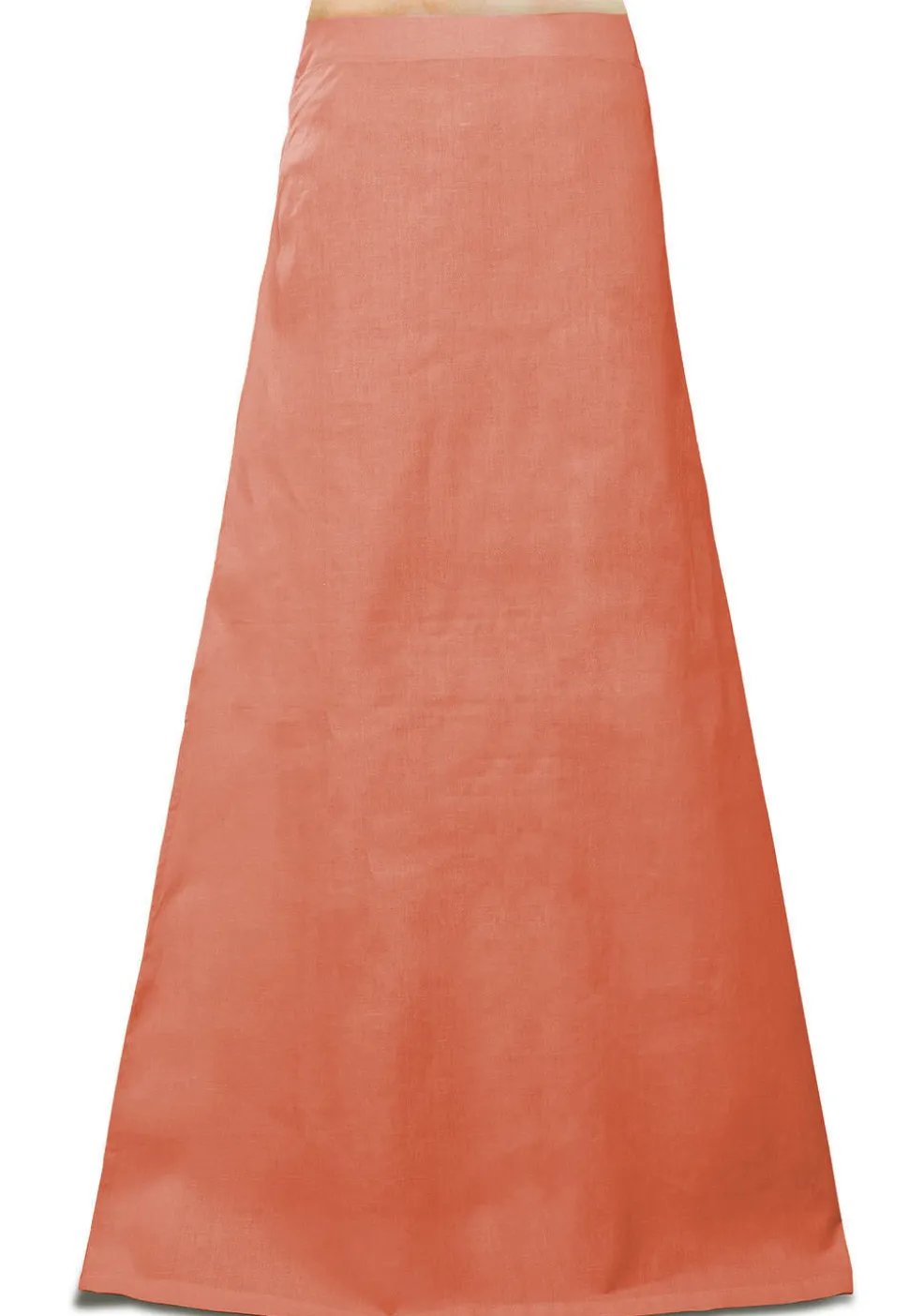 Plain Cotton Petticoat in Peach