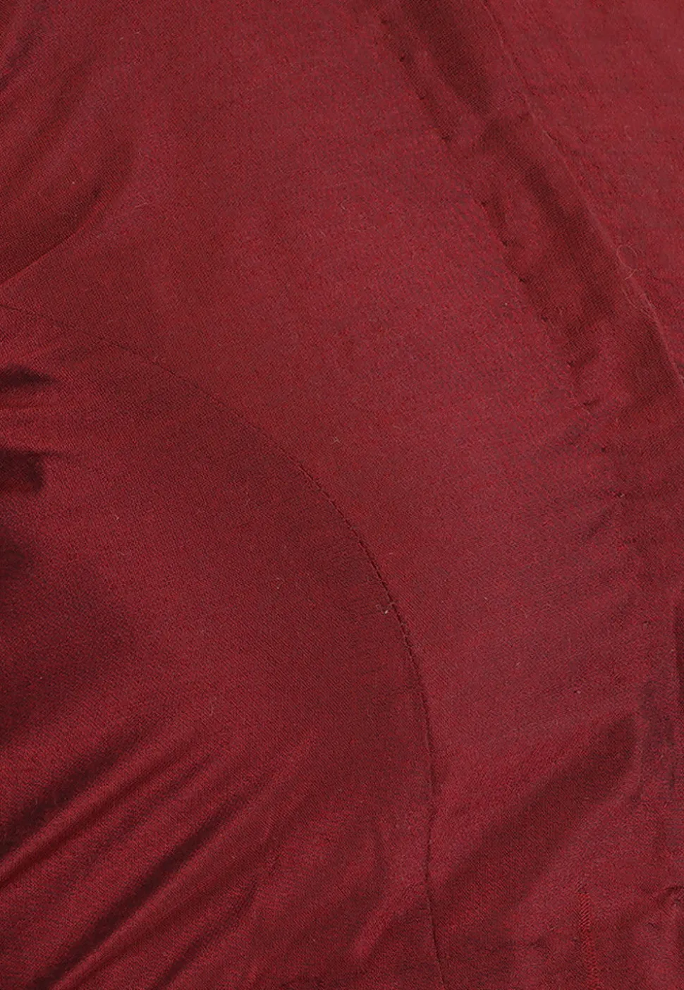 Plain Cotton Silk Blouse in Maroon