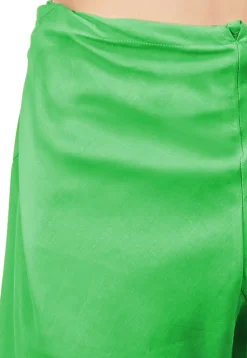 Plain Cotton Silk Churidar in Green