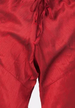Plain Cotton Silk Churidar in Maroon