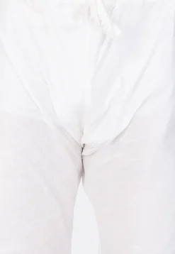 Plain Cotton Silk Churidar in Off White