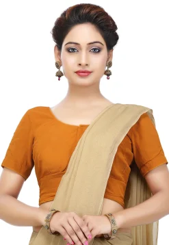 Plain Georgette Blouse in Mustard