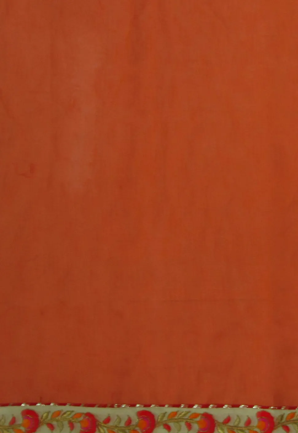Plain Georgette Saree in Orange