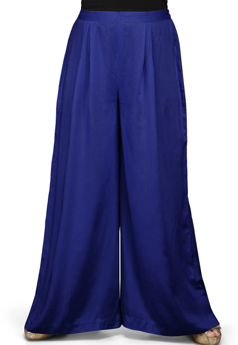 Plain Rayon Palazzo in Royal Blue