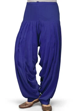 Plain Rayon Patiala in Royal Blue