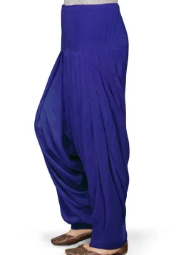 Plain Rayon Patiala in Royal Blue