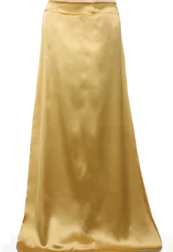 Plain Satin Readymade Petticoat in Beige