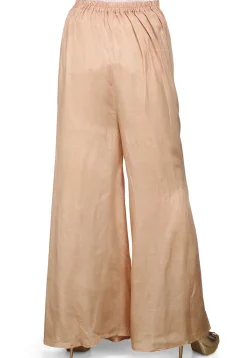 Plain Shantoon Palazzo in Beige