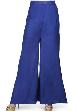 Plain Shantoon Palazzo in Blue