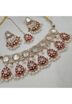 Polki Studded Choker Necklace Set