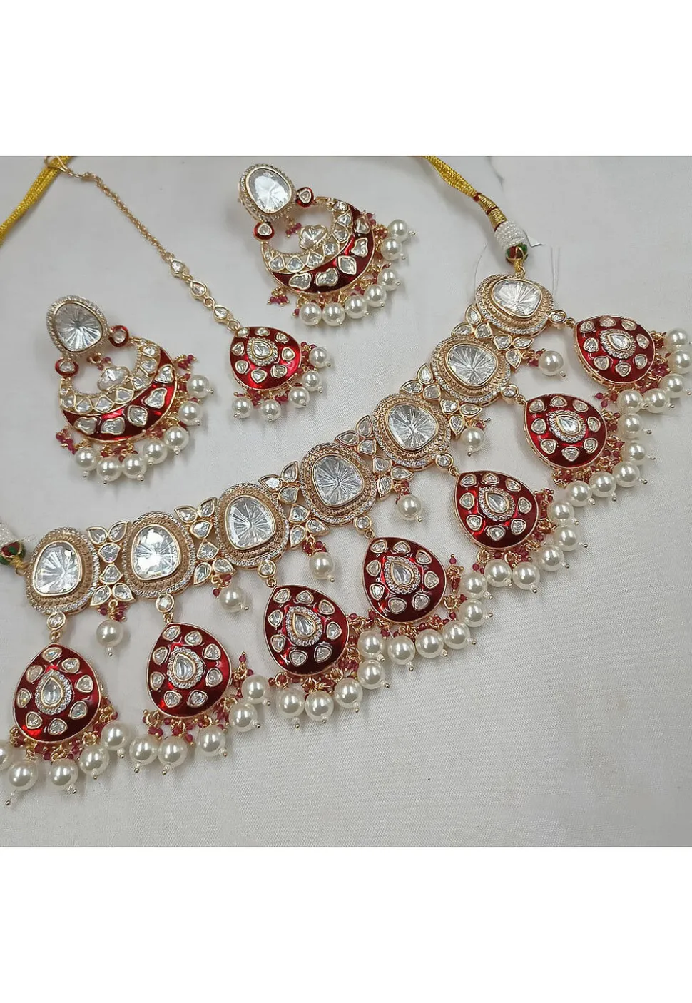 Polki Studded Choker Necklace Set