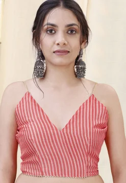 Pre-stitched Chiffon Saree in Pink