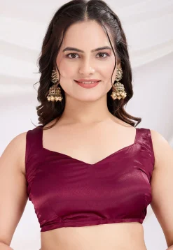 Pre-stitched Georgette Saree in Magenta