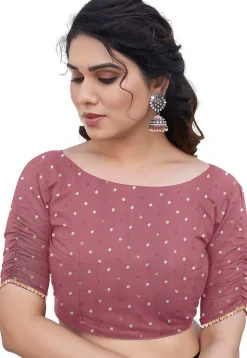 Printed Chiffon Saree in Old Rose