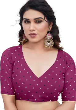 Printed Chiffon Saree in Magenta