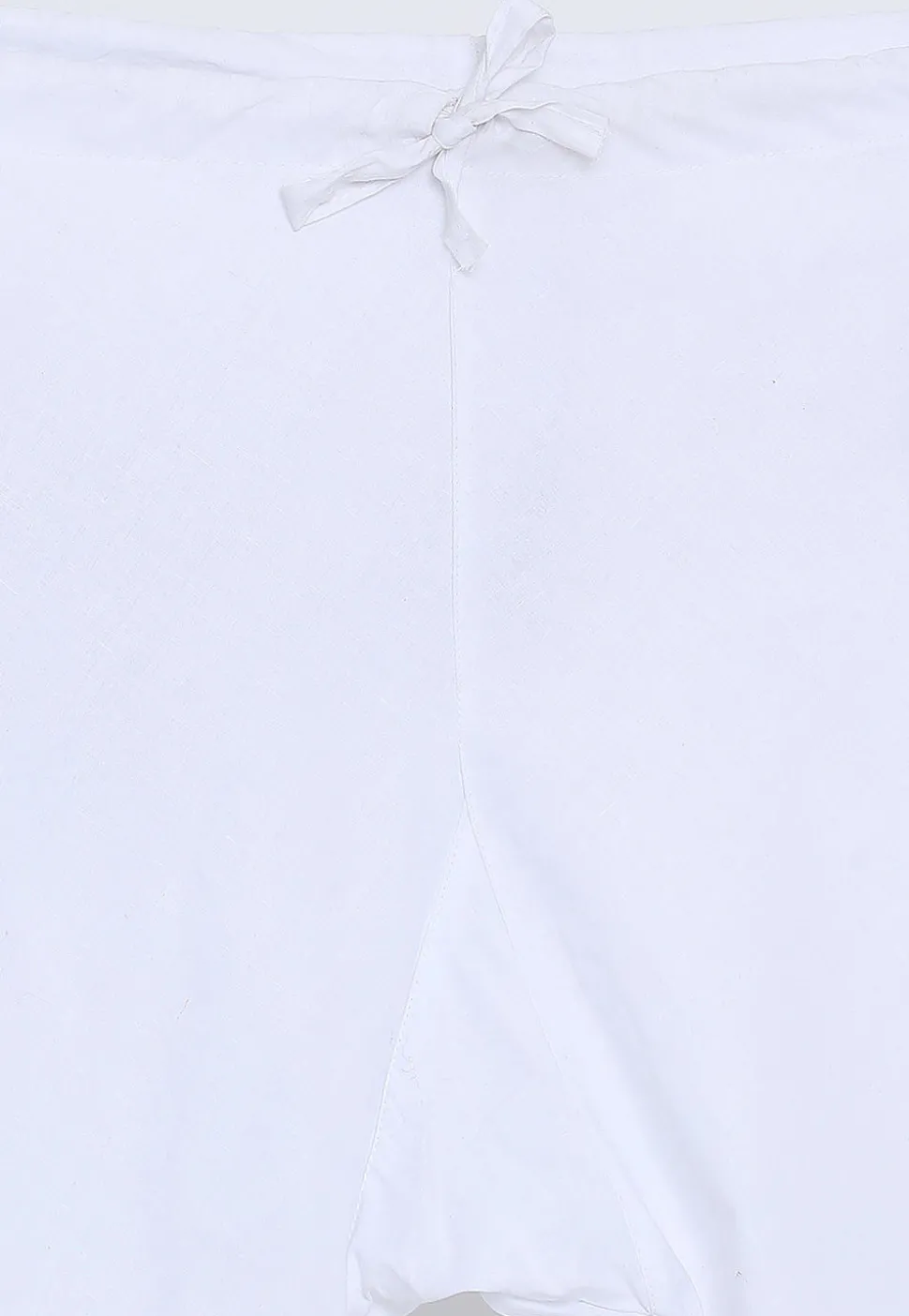 Printed Cotton Asymmetric Kurta Set in Navy Blue